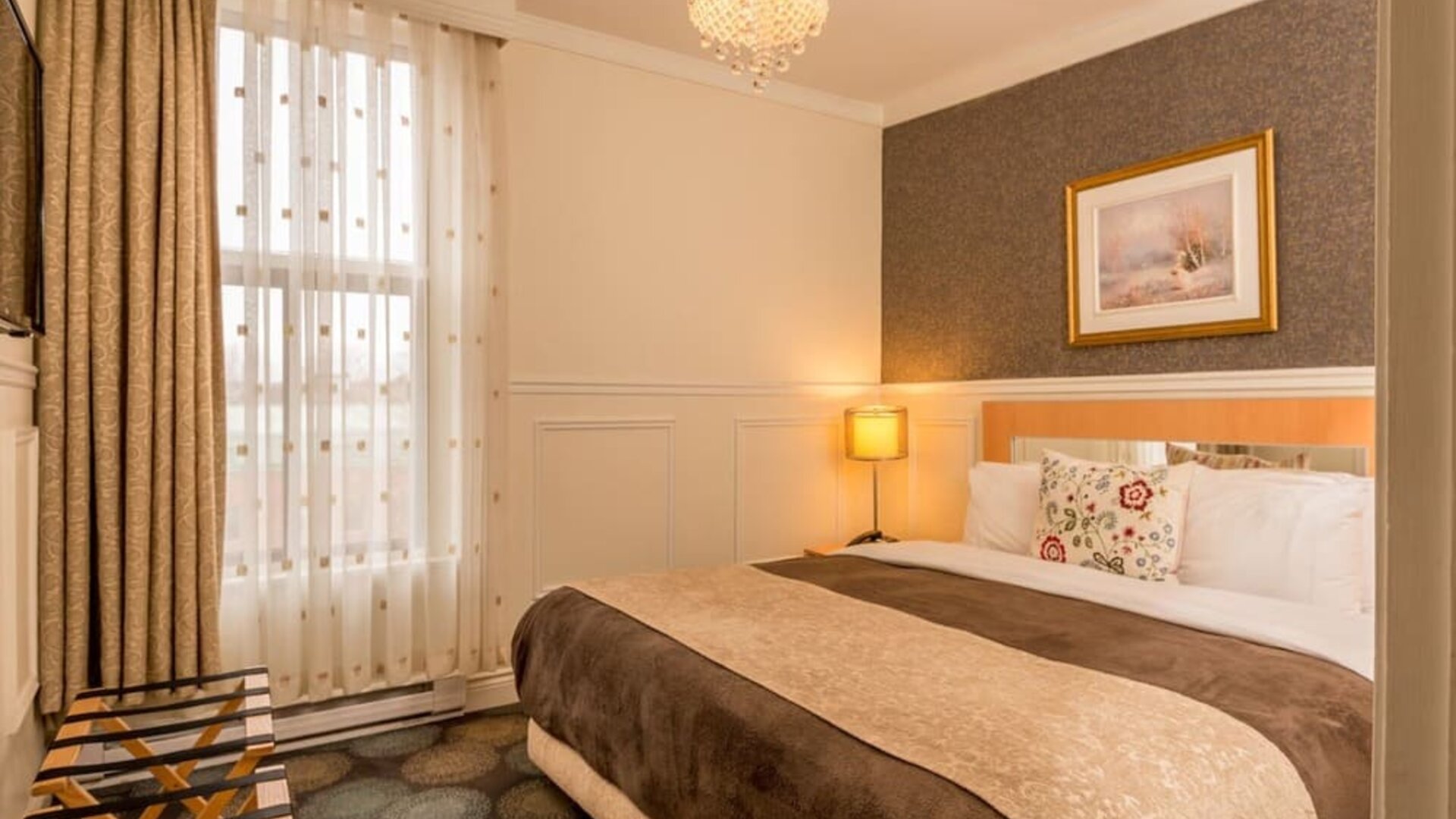 King bed day use room at Parc Suites Hotel.