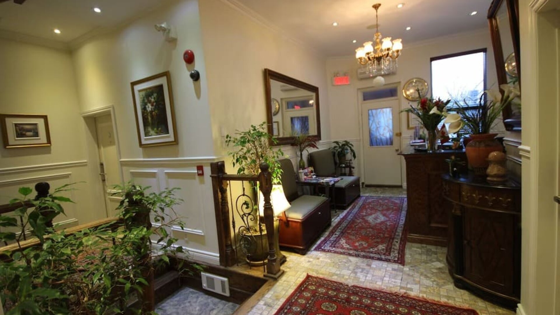 Hotel interior with lounge area at Parc Suites Hotel.
