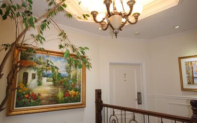 Hotel interior with lounge area at Parc Suites Hotel.