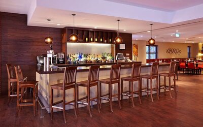 Hotel bar at the Hilton Saint John.