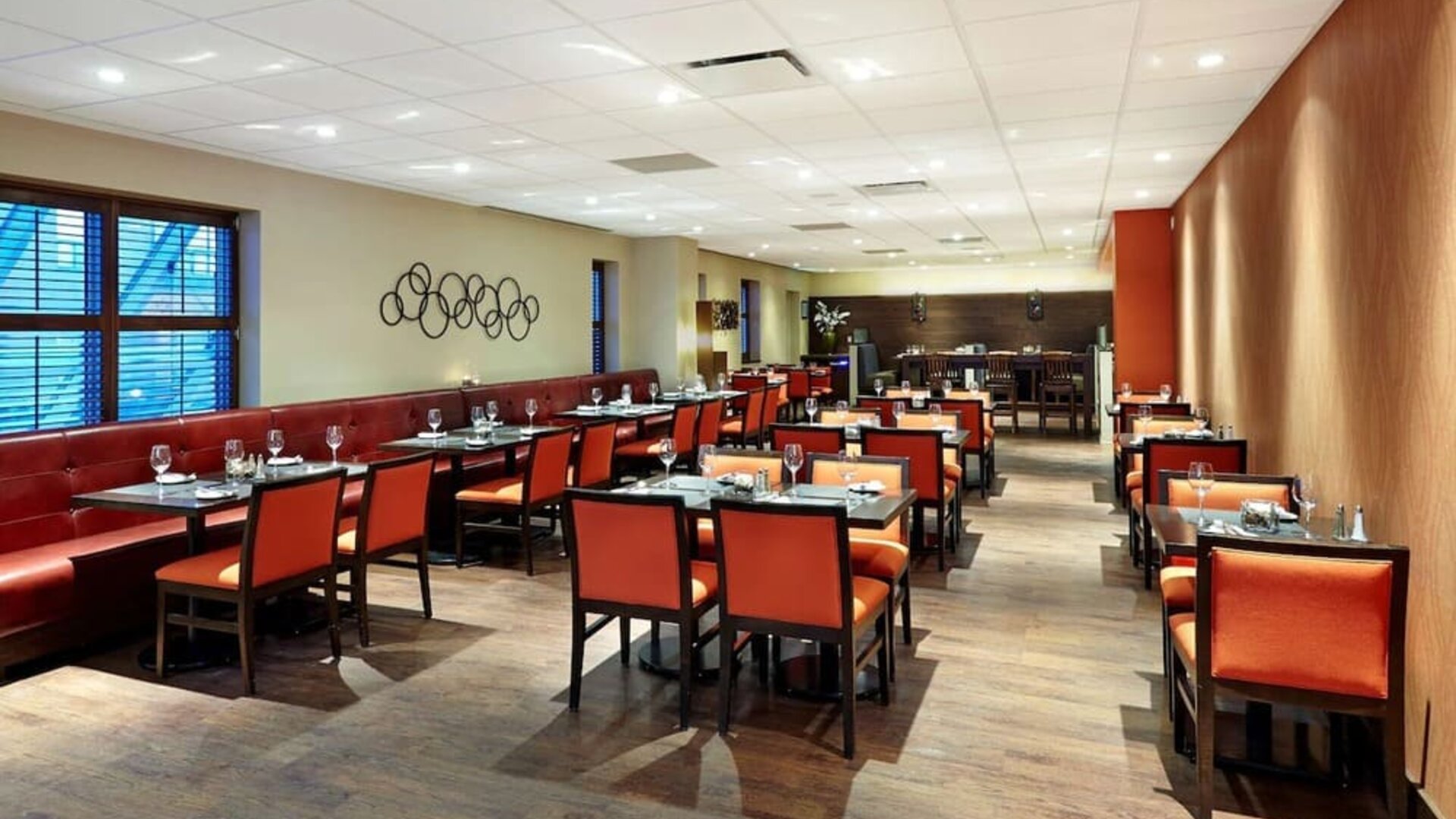 Dining area at the Hilton Saint John.