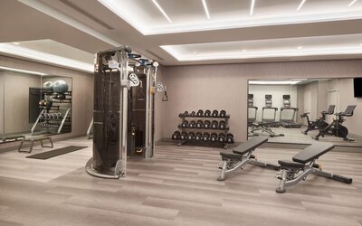 Fitness center available at Courtyard By Marriott Kitchener.