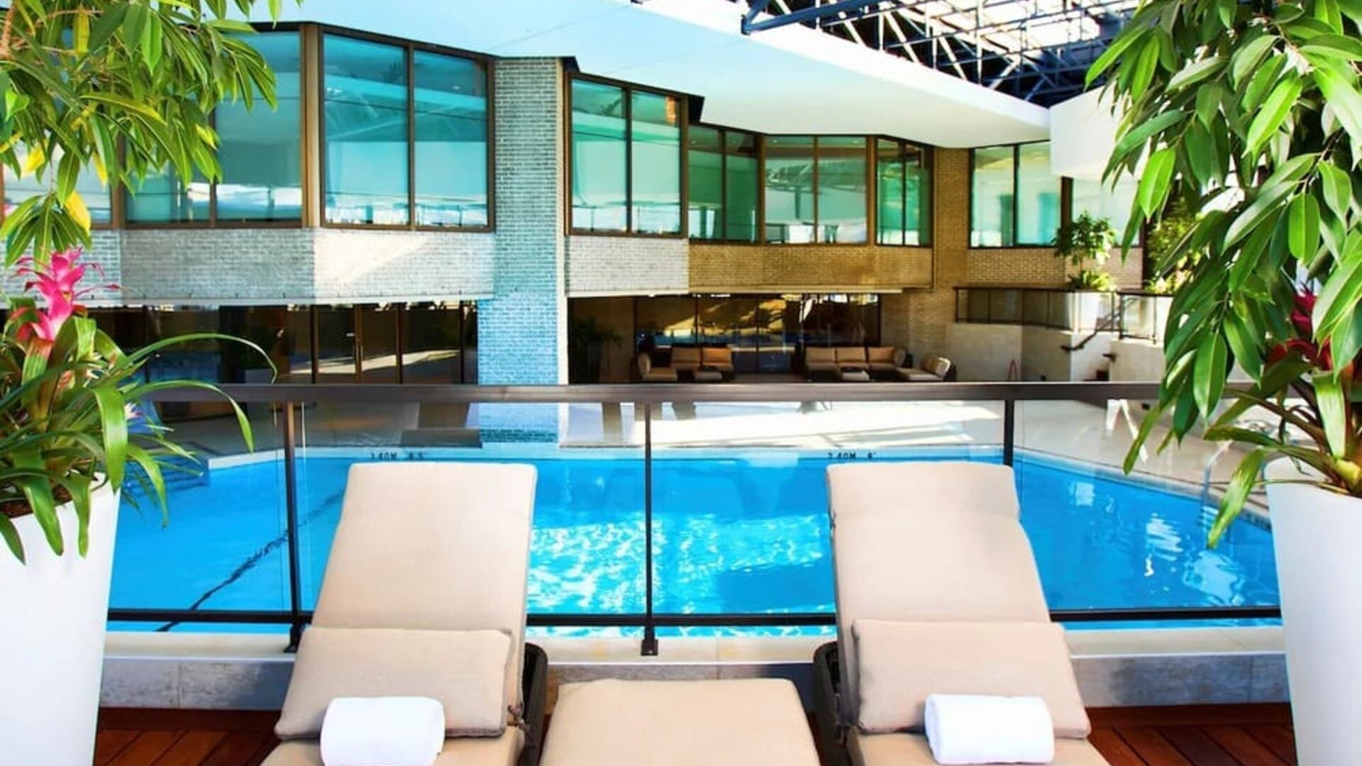 Relaxing indoor pool at DoubleTree By Hilton Montreal.