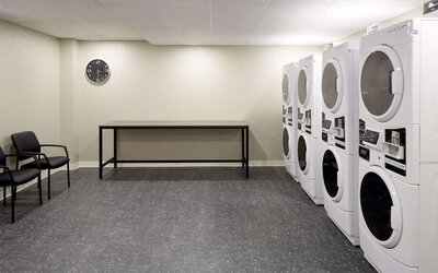 Laundry room at Hilton Garden Inn Montreal Midtown.