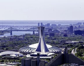 Hotel landmark at Hilton Garden Inn Montreal Midtown.