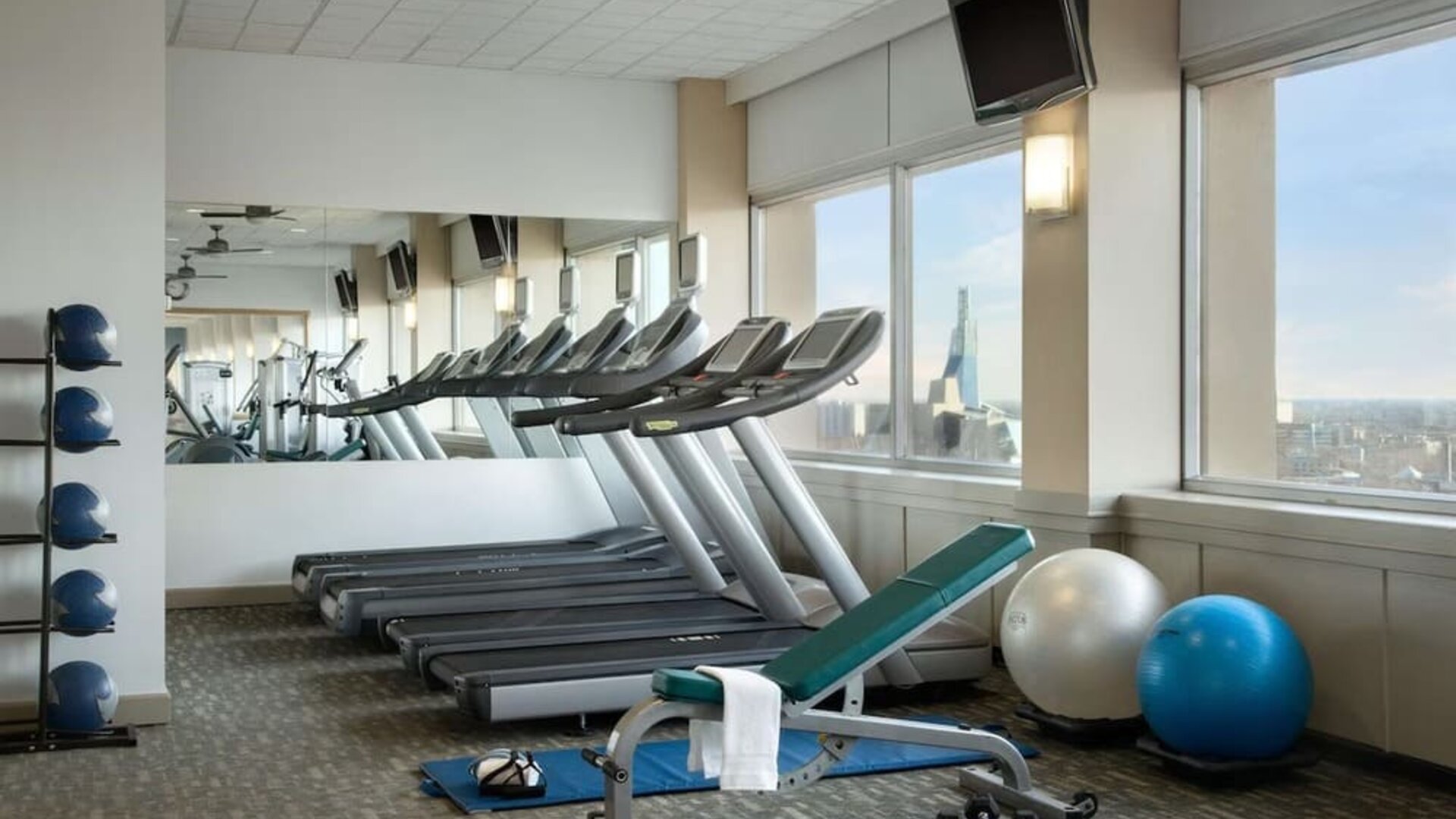 Fitness center available at Fairmont Winnipeg.