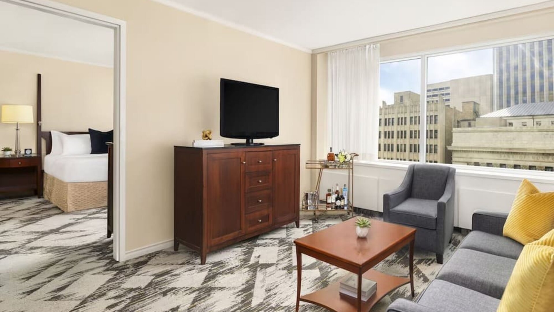 Day use room with living area at Fairmont Winnipeg.