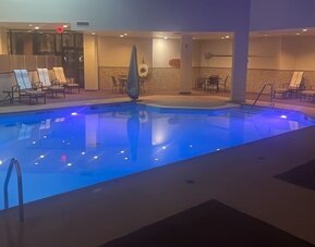 Refreshing indoor pool at Hilton Albany.
