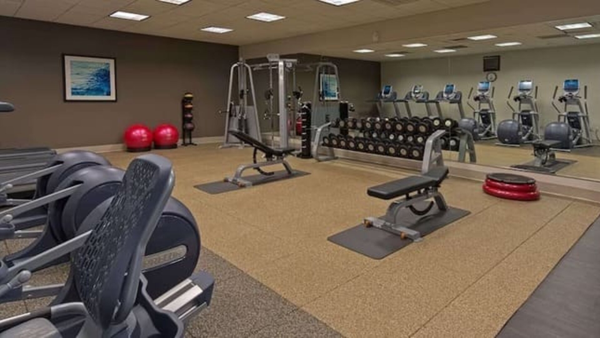 Fitness center available at Hilton Albany.
