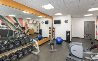 Fitness center available at Hilton Garden Inn Boca Raton.