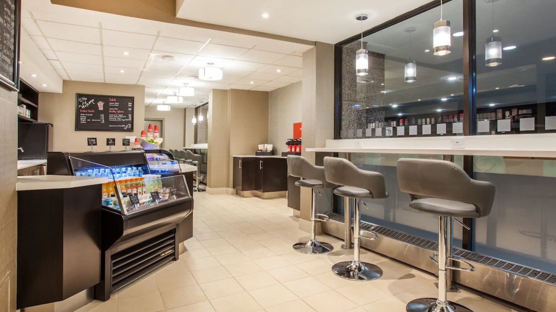 Hotel coffee shop at Holiday Inn Toronto International Airport.