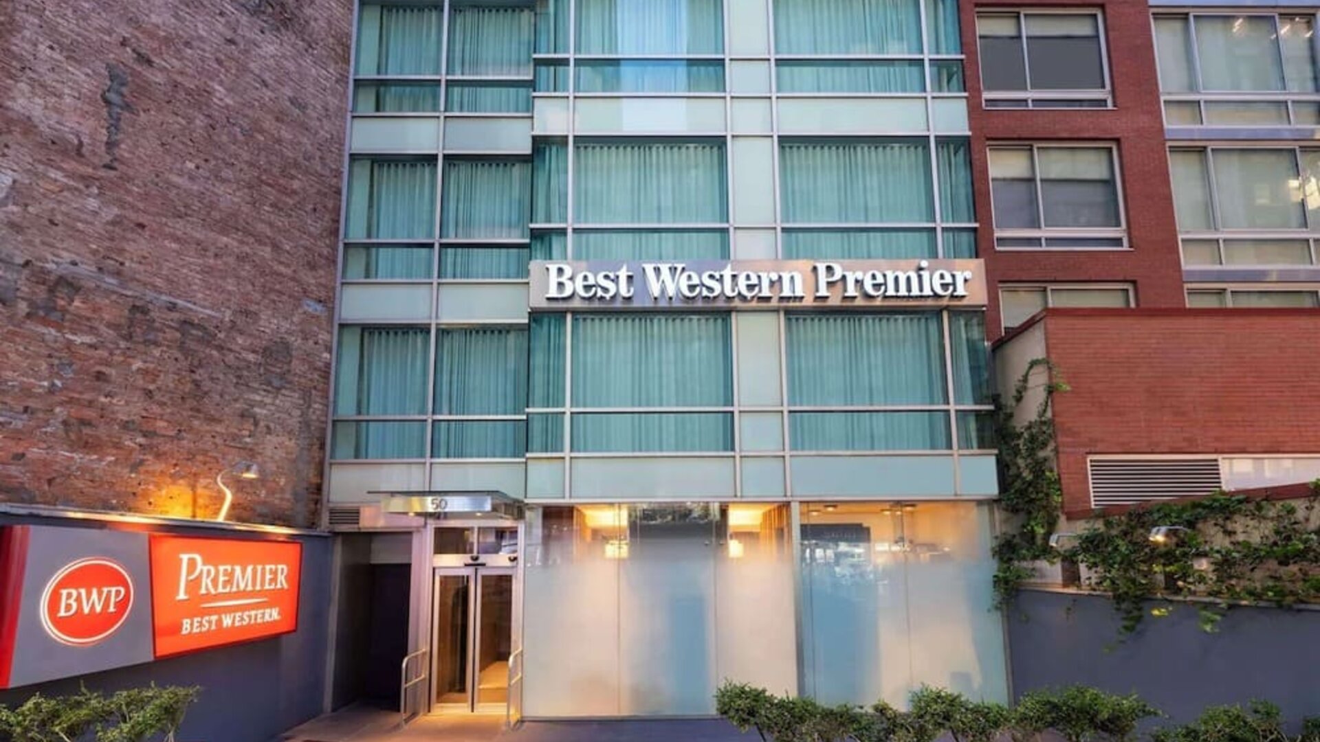 Hotel exterior at Best Western Premier Herald Square.