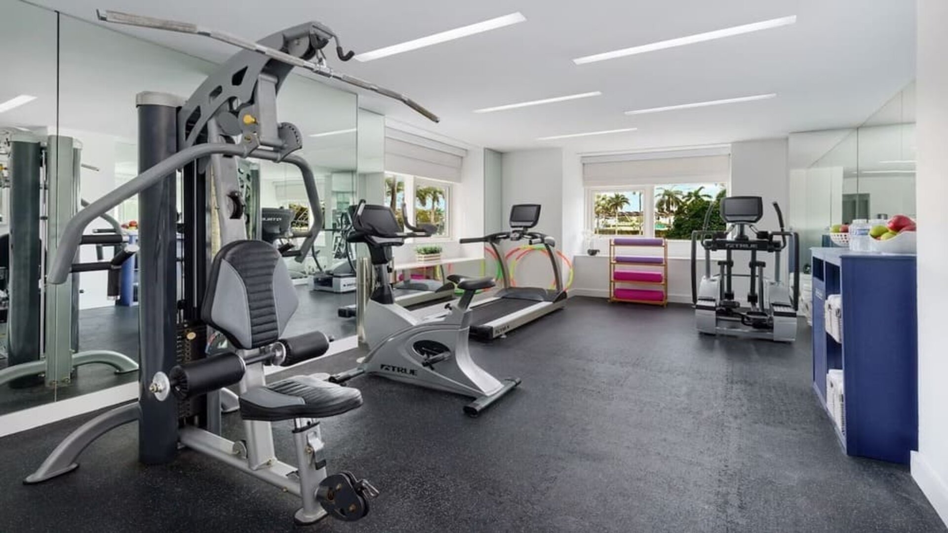 Fitness facility available at YVE Hotel Miami.