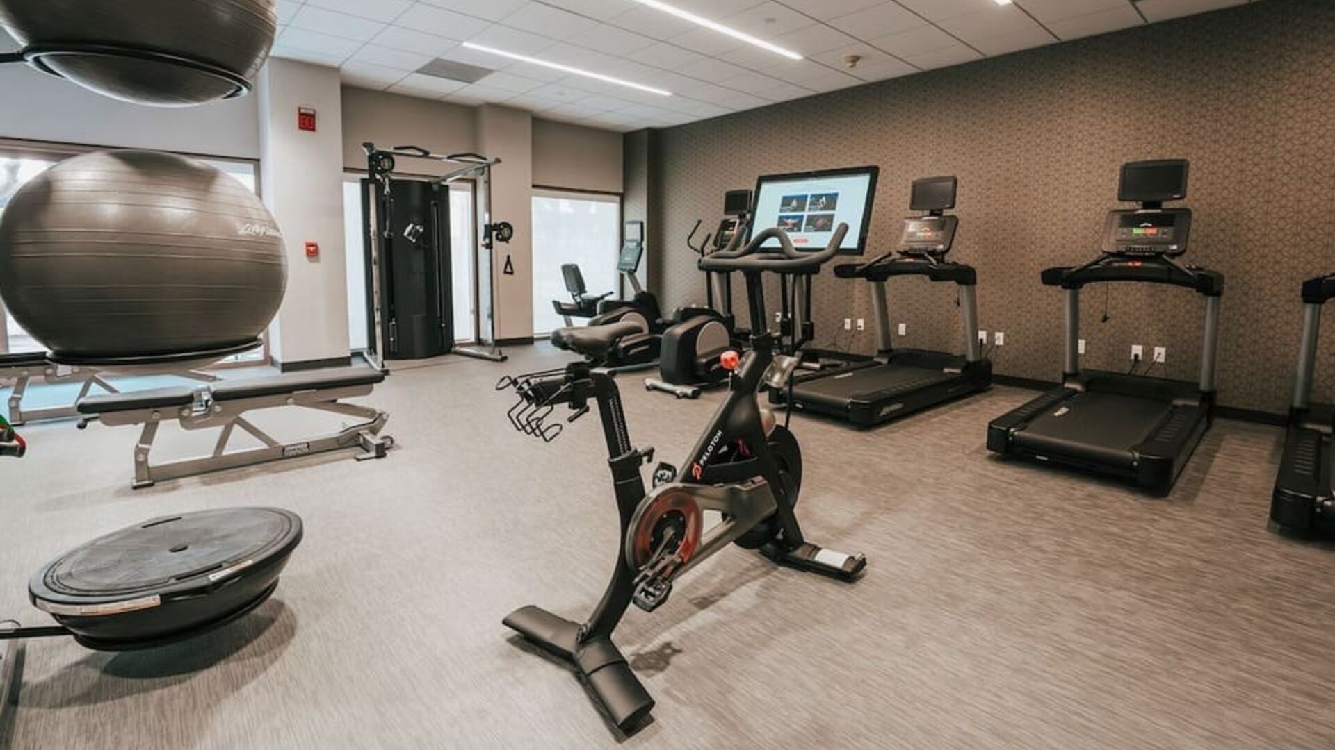 Fitness center available at Courtyard By Marriott Los Angeles LAX/Century Boulevard.