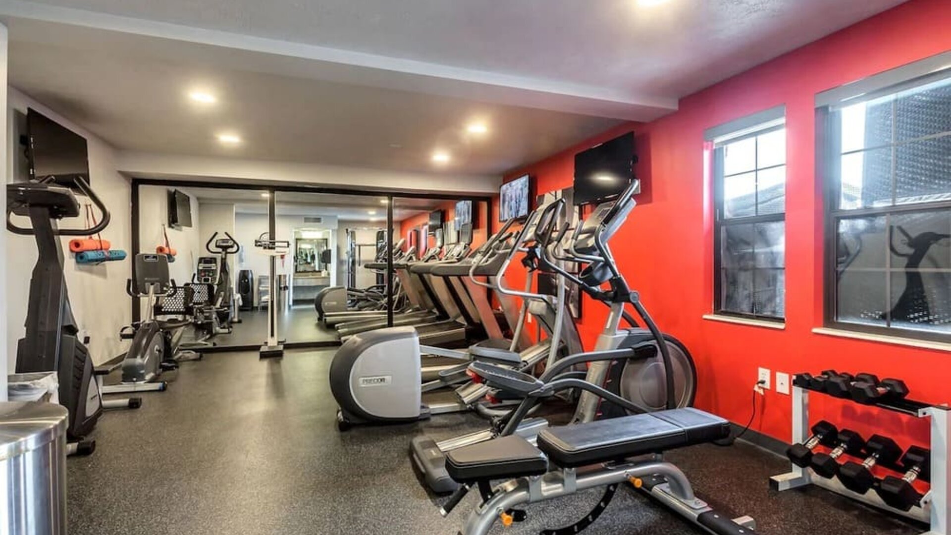 Fitness center available at Radisson Hotel Salt Lake City Airport.