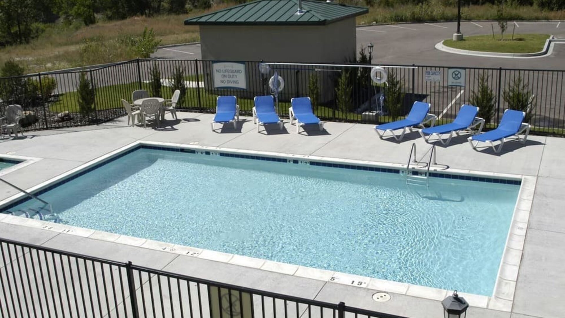 Seasonal outdoor pool at Staybridge Suites.