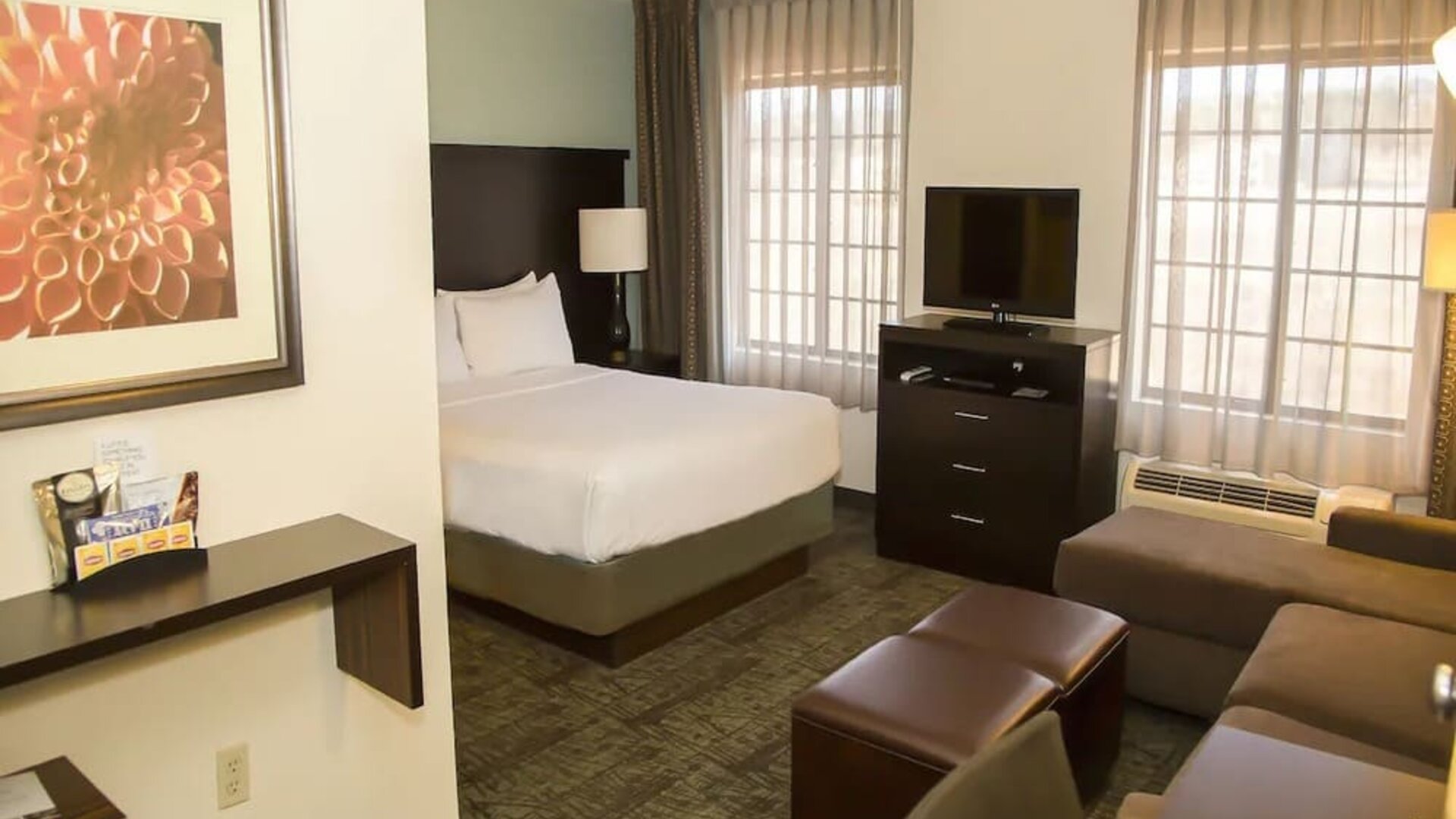 Day use room with living area at Staybridge Suites.