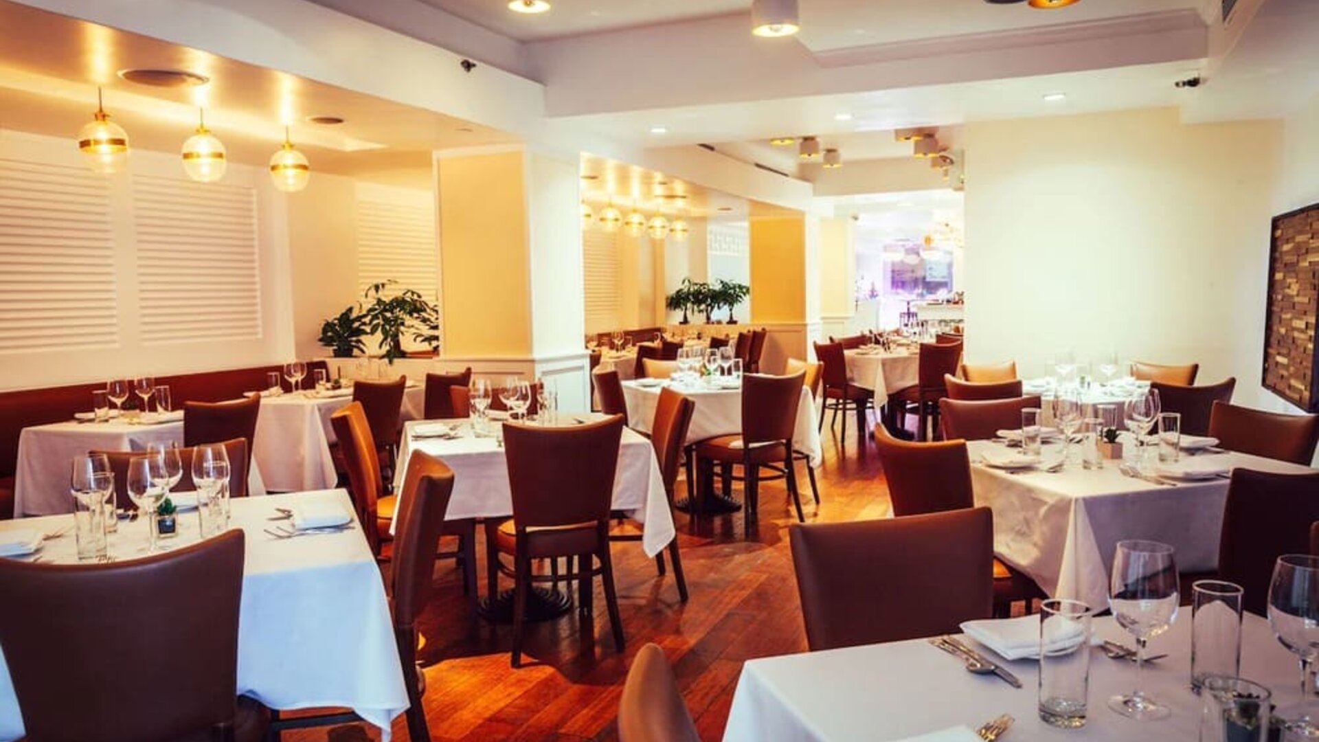 Dining area perfect for coworking at San Carlos Hotel.