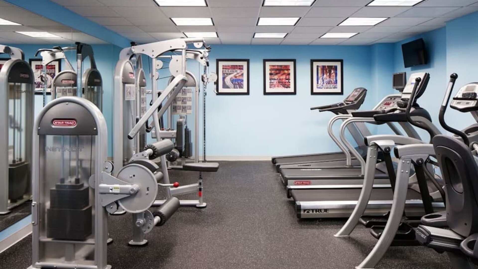 Fitness facility available at Club Quarters Hotel Wacker At Michigan.