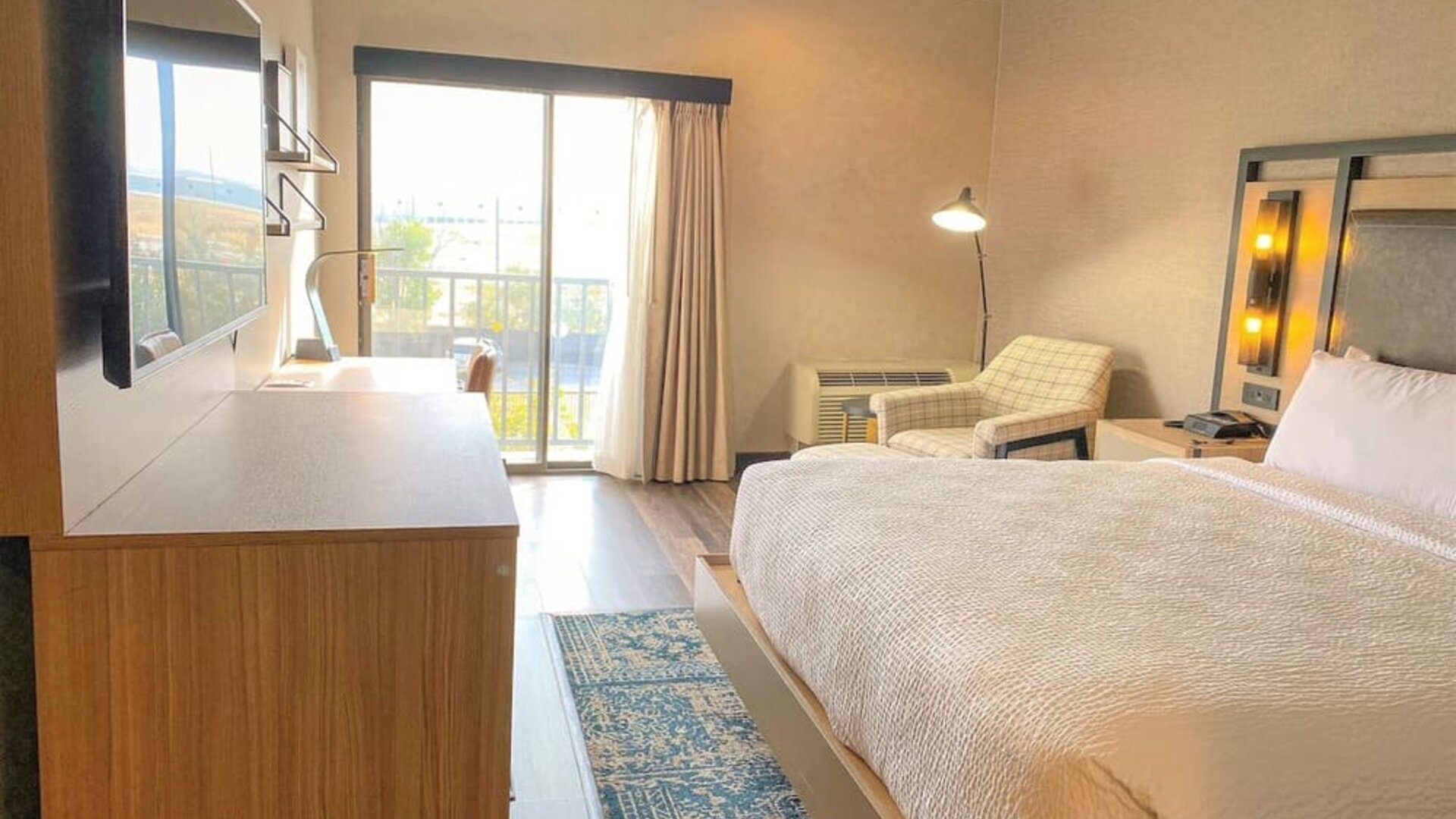 Day use room with balcony at Four Points By Sheraton Salt Lake City Airport.
