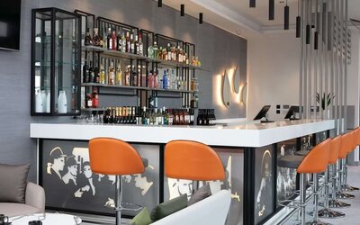 Hotel bar at Spark By Hilton Luton.