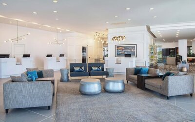 Comfortable lobby lounge at Sheraton Hotel Newfoundland.