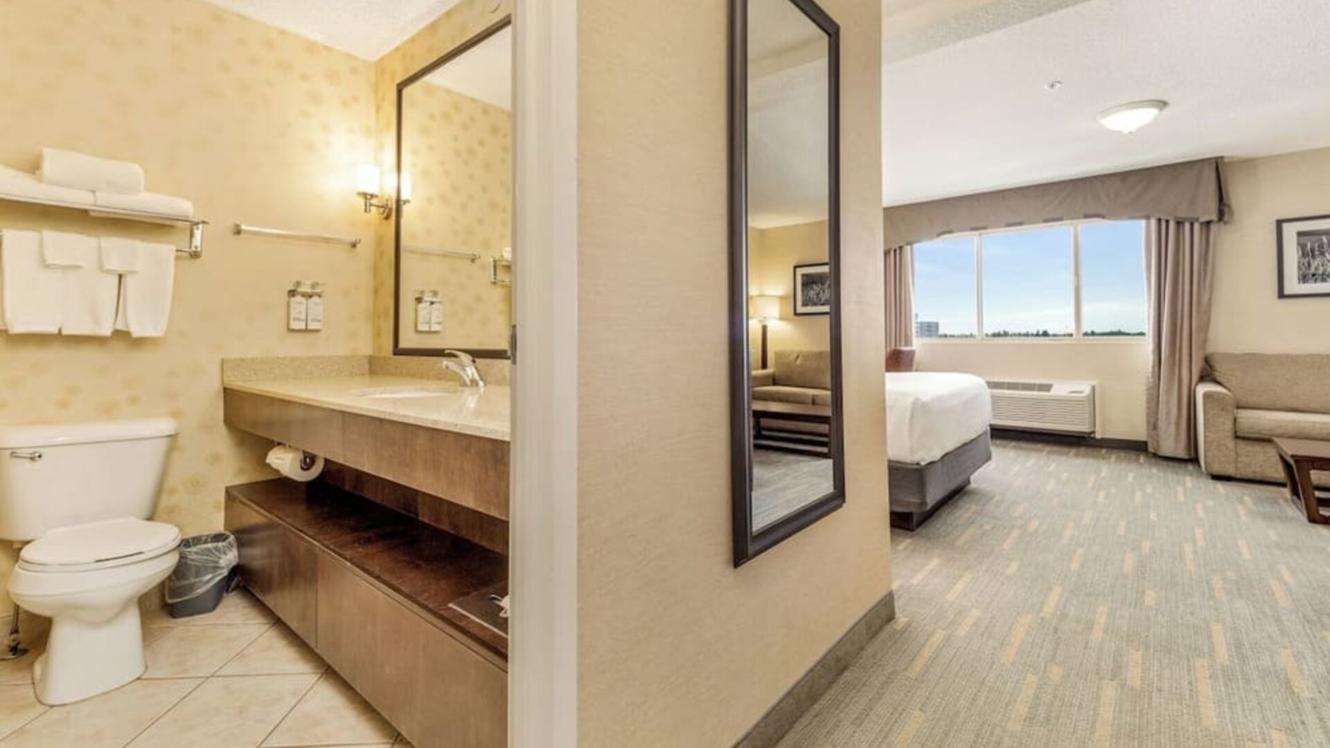 Day use room with private bathroom at Holiday Inn Lethbridge. 