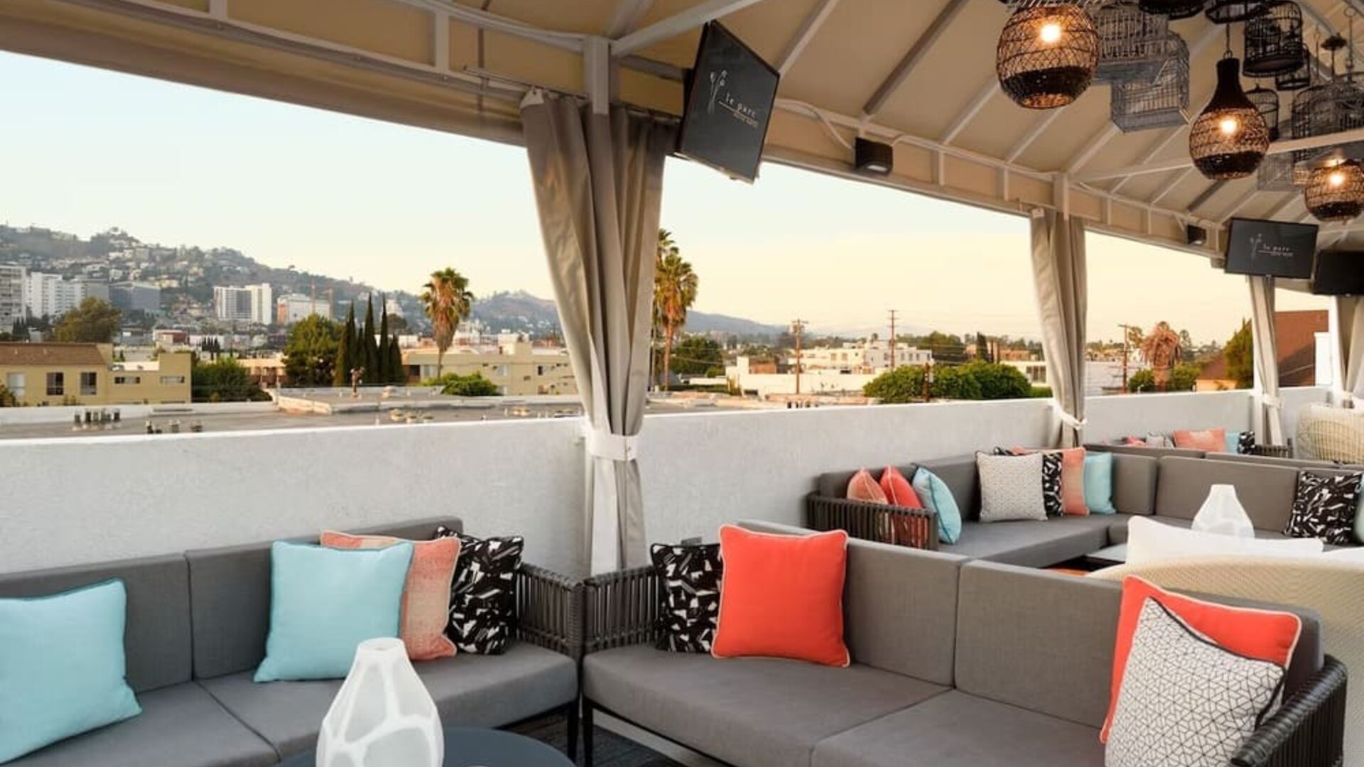 Rooftop terrace at Le Parc At Melrose.