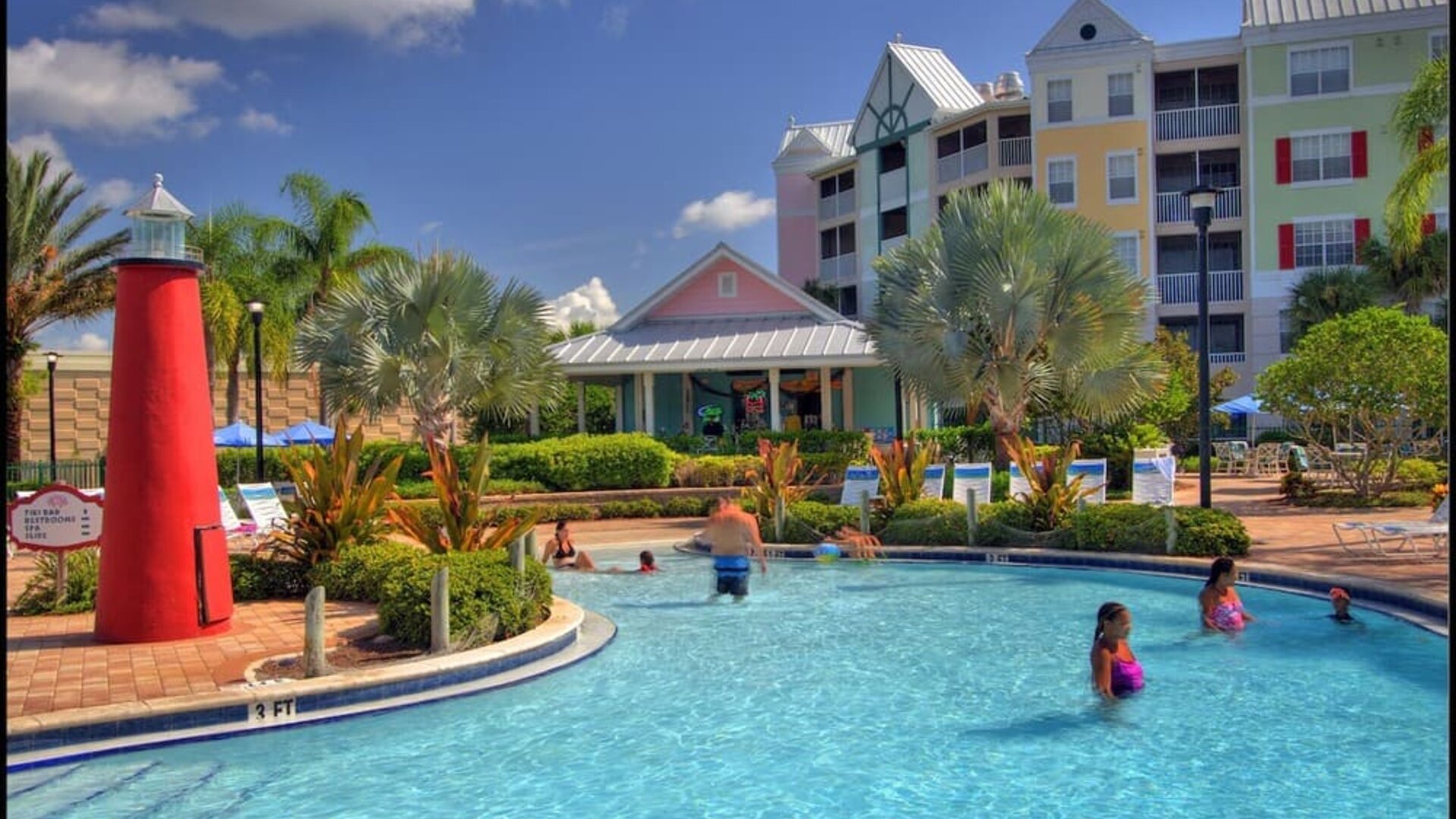 One of the 3 outdoor pools at Holiday Inn Express & Suites S Lake Buena Vista.