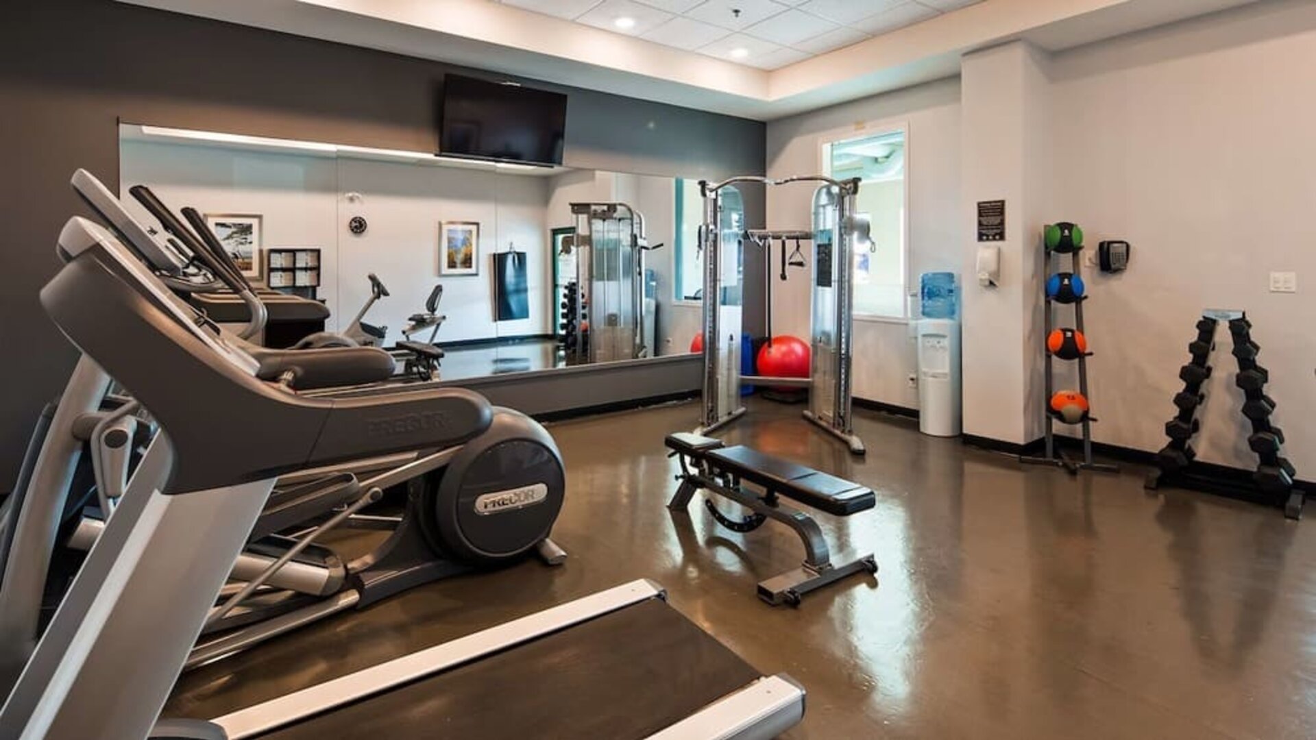 Fully equipped fitness center at Best Western Plus Winnipeg Airport.