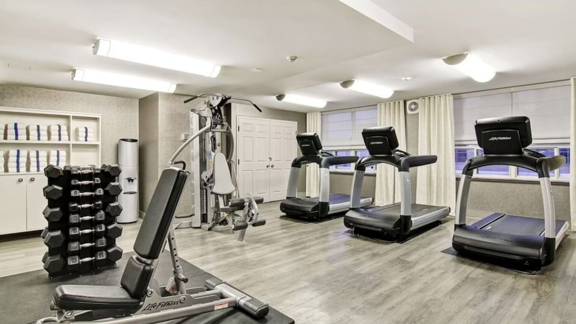 Fully equipped fitness center at The Park Hotel London.