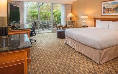 Day use room with veranda at Hilton Seattle Airport & Conference Center.