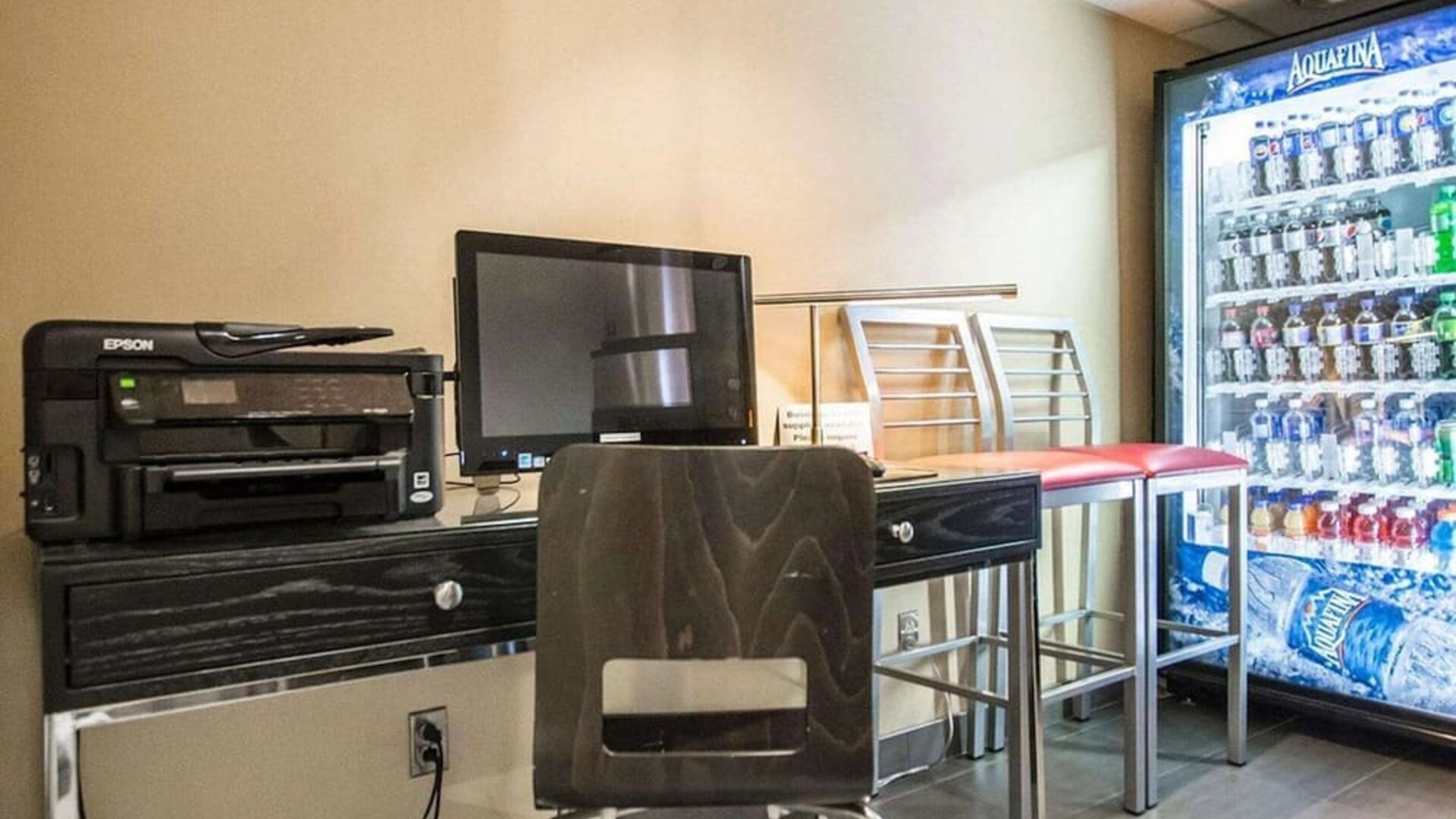 Business center with computer and printer at Comfort Inn Truro.