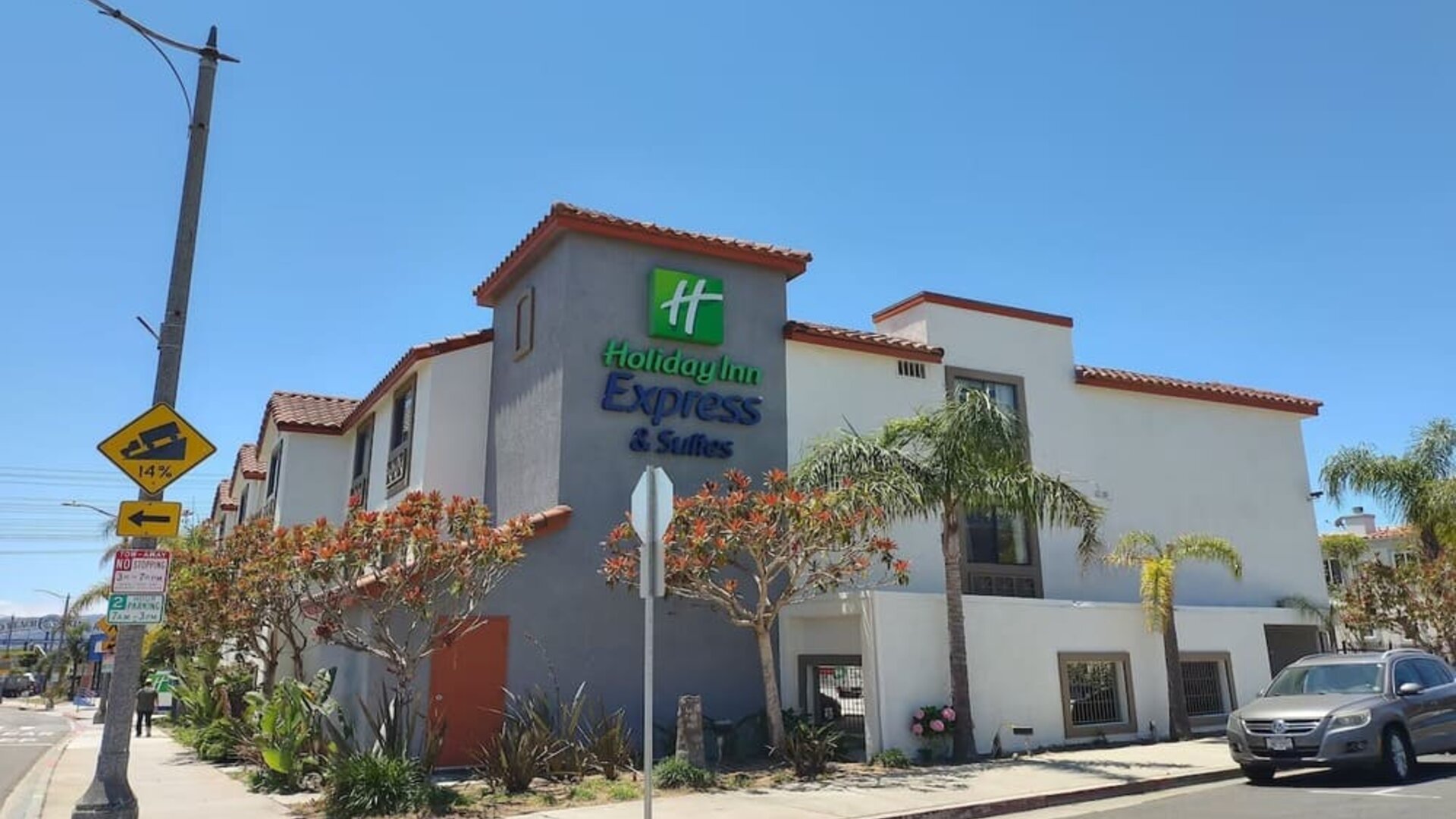 Hotel exterior at Holiday Inn Express & Suites Hermosa Beach.