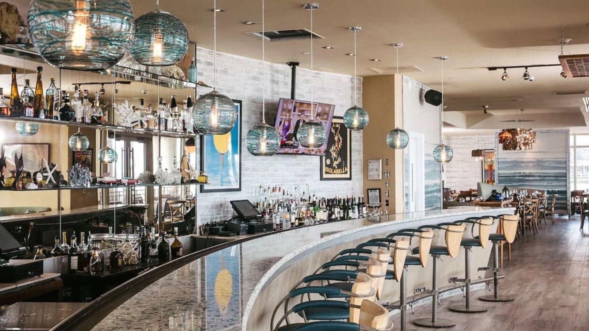 Hotel bar at The Atlantic Hotel & Spa.