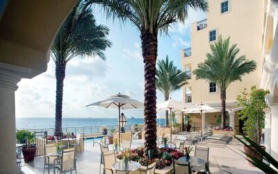 Pool loungers available at The Atlantic Hotel & Spa.