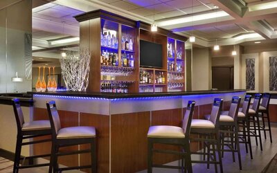 Hotel bar at Radisson Akron/Fairlawn.