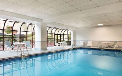 Indoor pool at Hampton Inn New York - LaGuardia Airport.