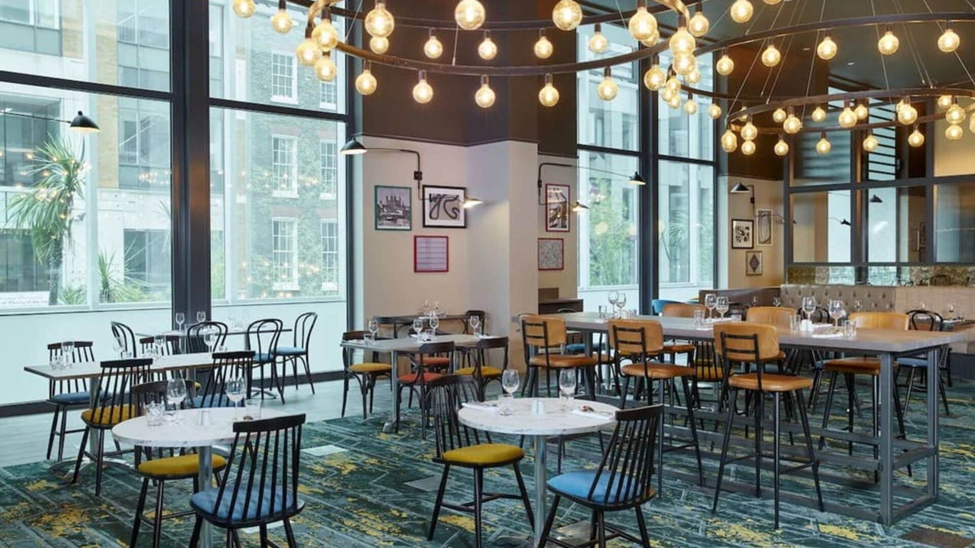 Dining area at Leonardo Royal Hotel London Tower Bridge.