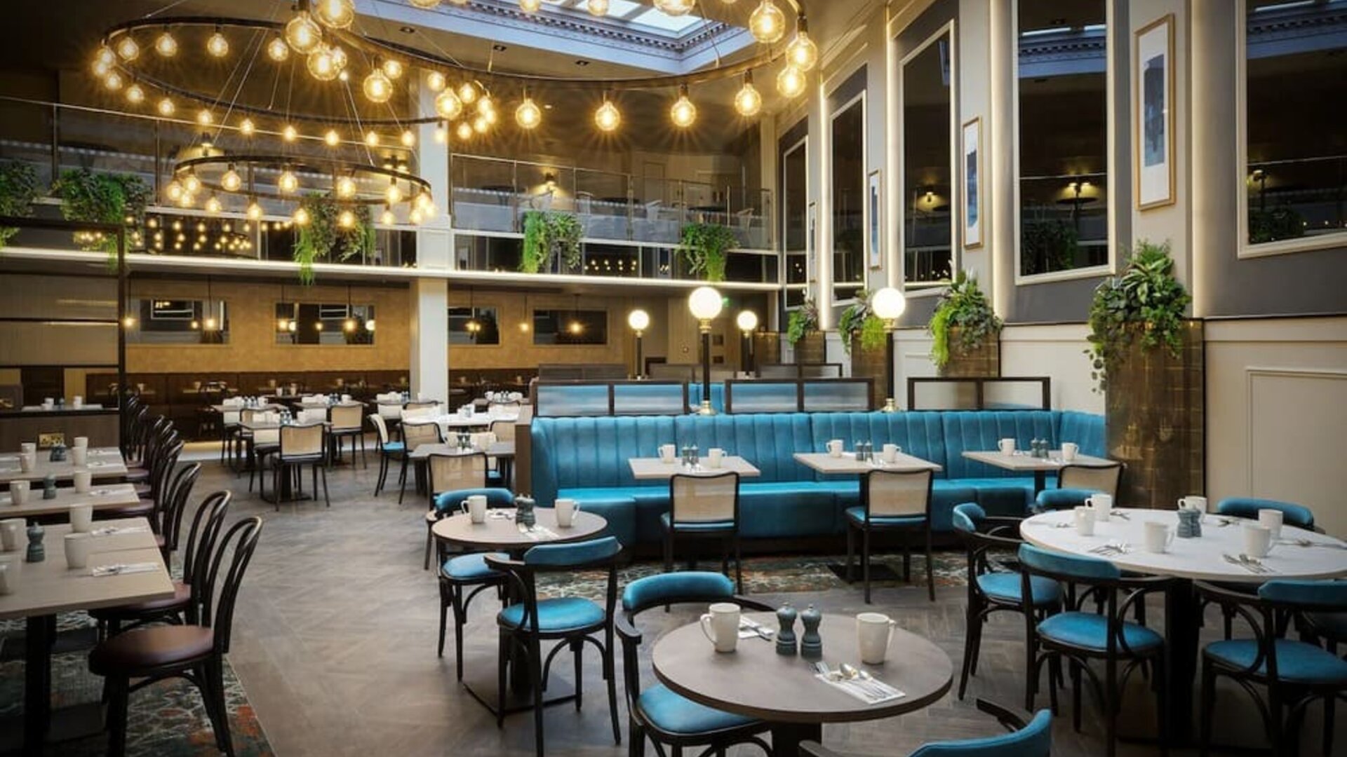 Dining area at Leonardo Royal Hotel London City.|