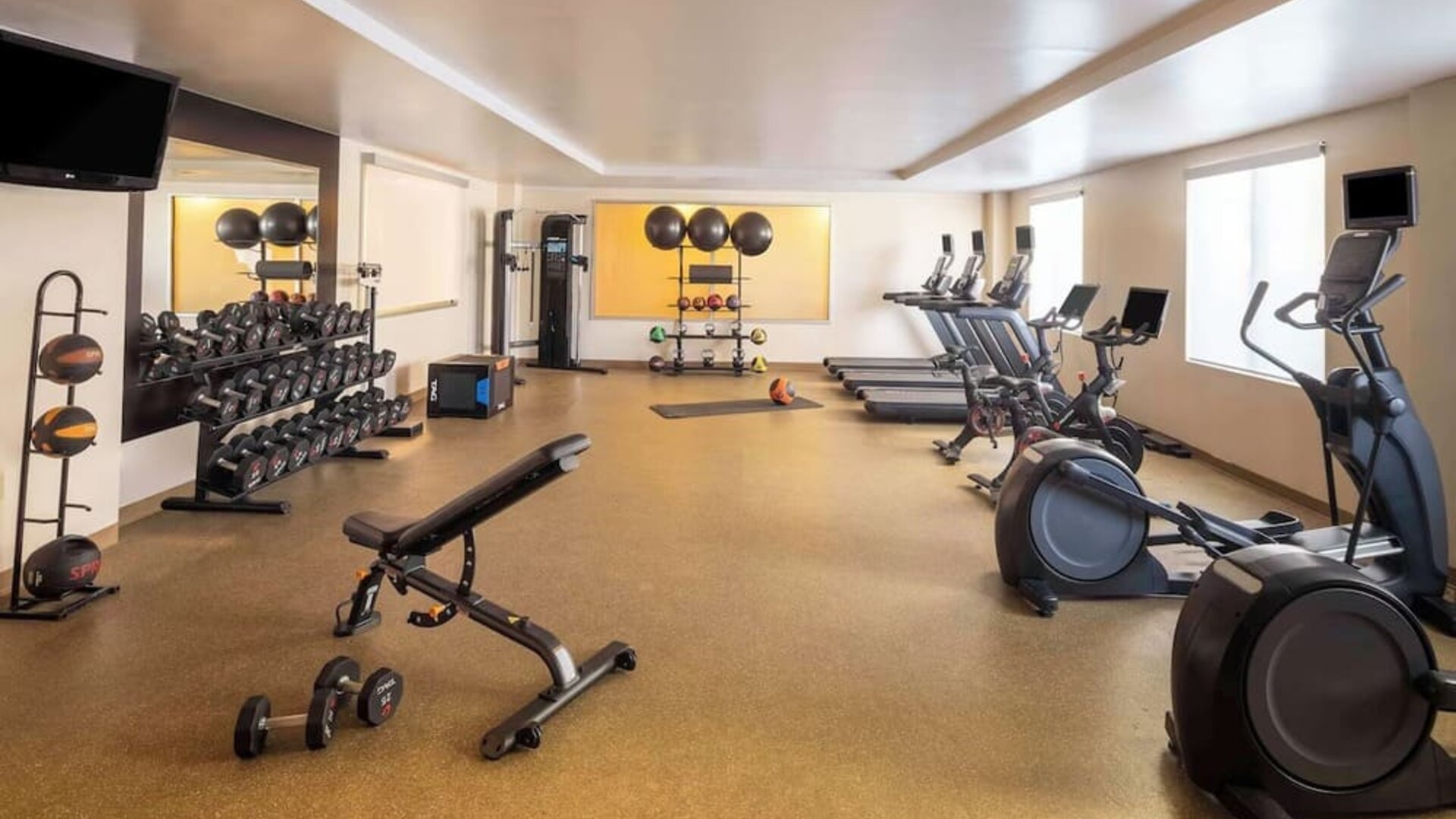 Fitness center available at Hilton Garden Inn Queens/JFK Airport.