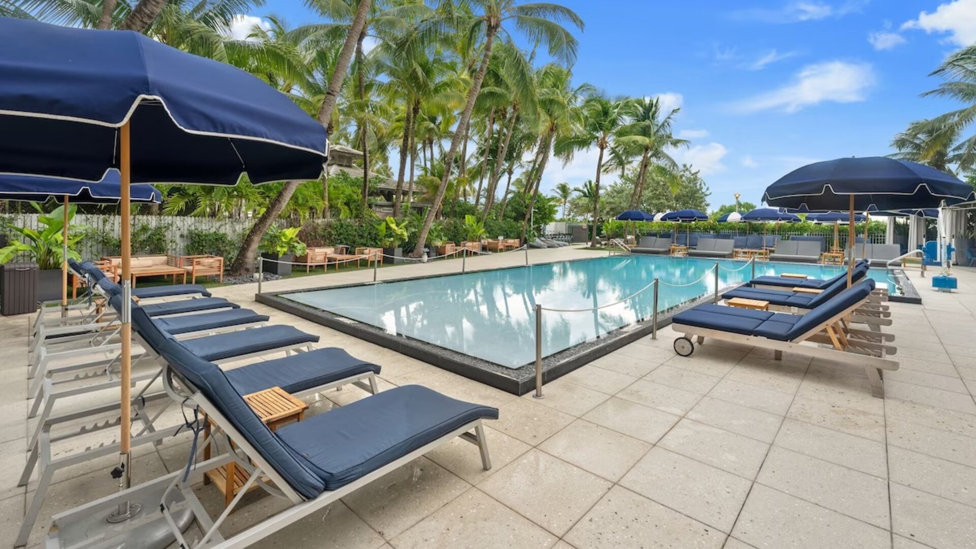 Pool loungers available at The Sagamore Hotel South Beach.