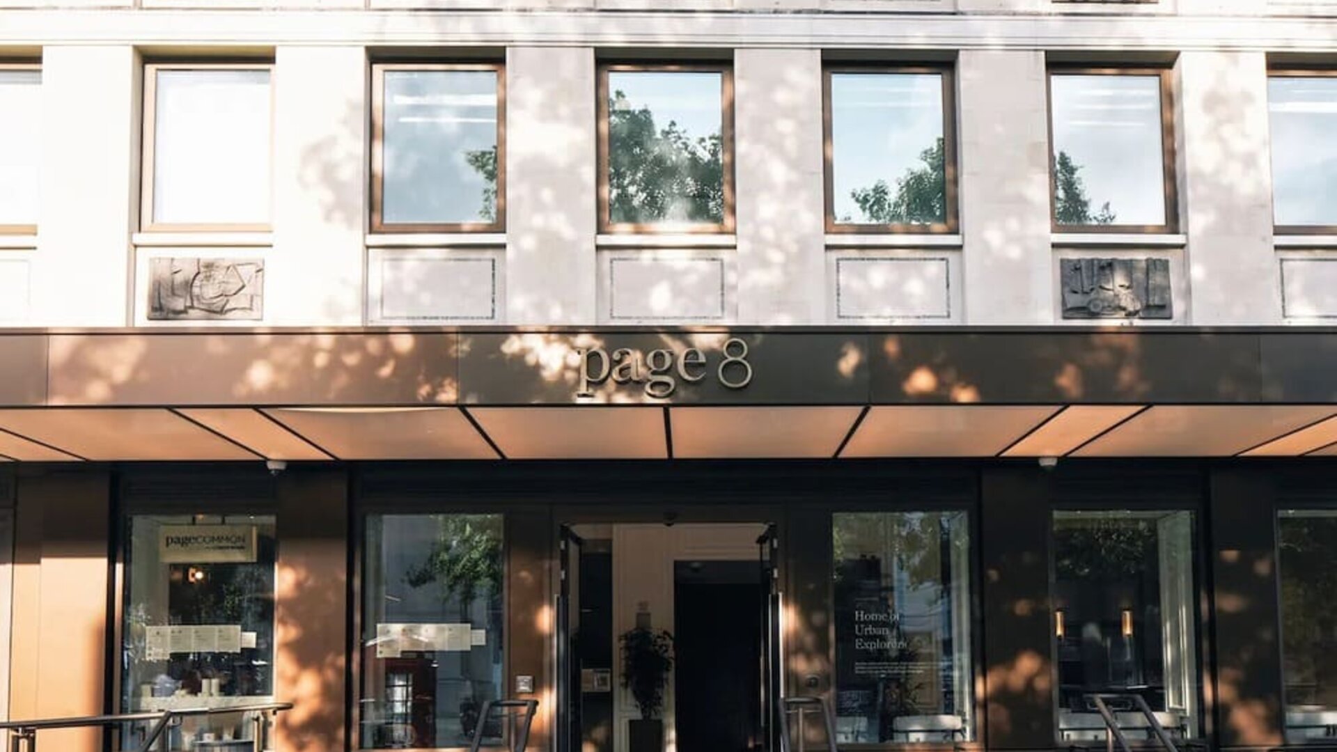 Hotel entrance at Page8, Page Hotels.