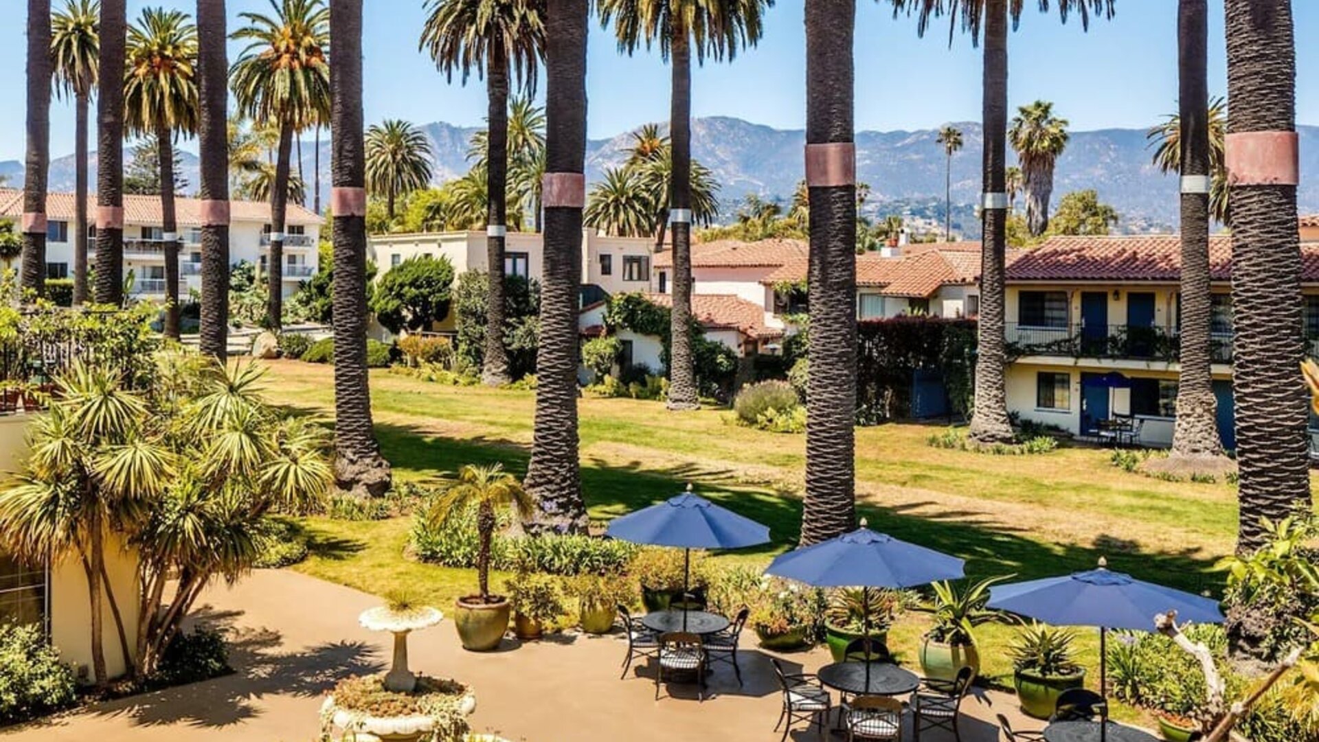 Outdoor furniture available at Hotel Milo.