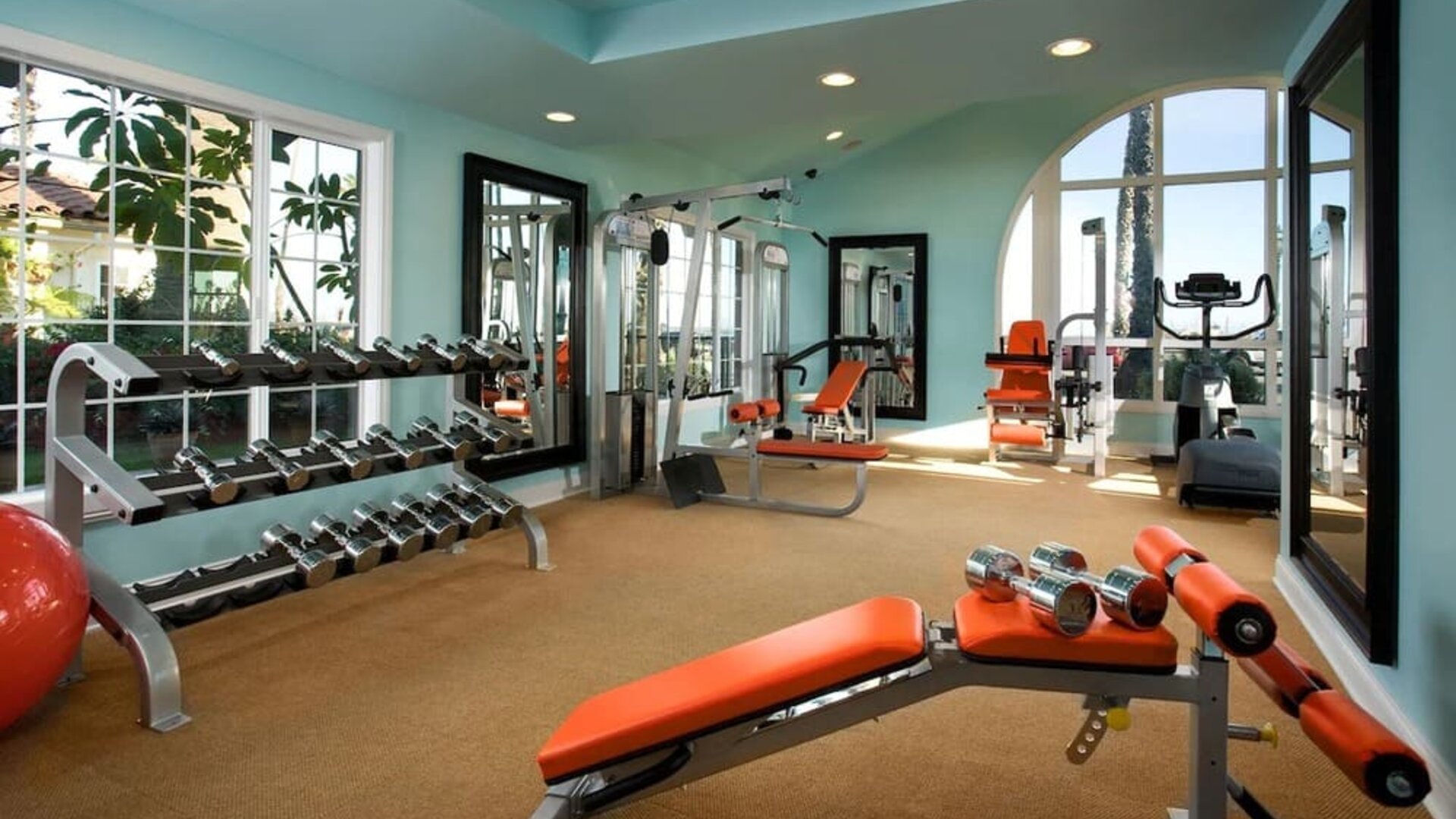 Fitness center available at Hotel Milo.