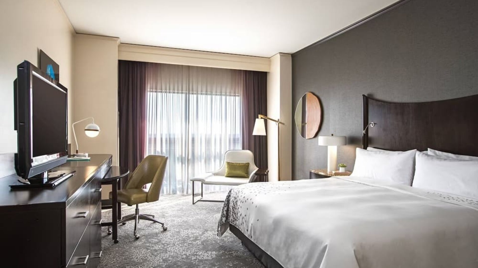 Day use room with natural light at Renaissance Raleigh North Hills Hotel.
