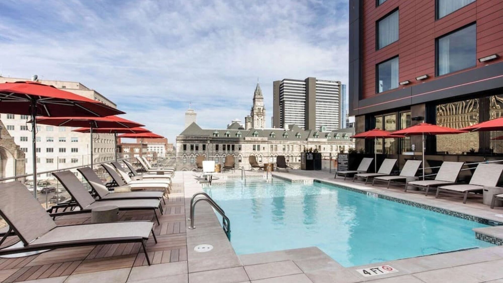Refreshing outdoor pool at Cambria Hotel Nashville Downtown.