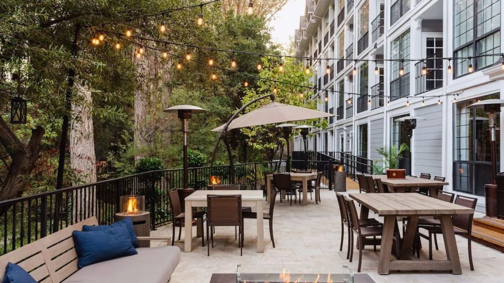 Terrace perfect for coworking at The Inn At Saratoga, Tapestry Collection By Hilton.