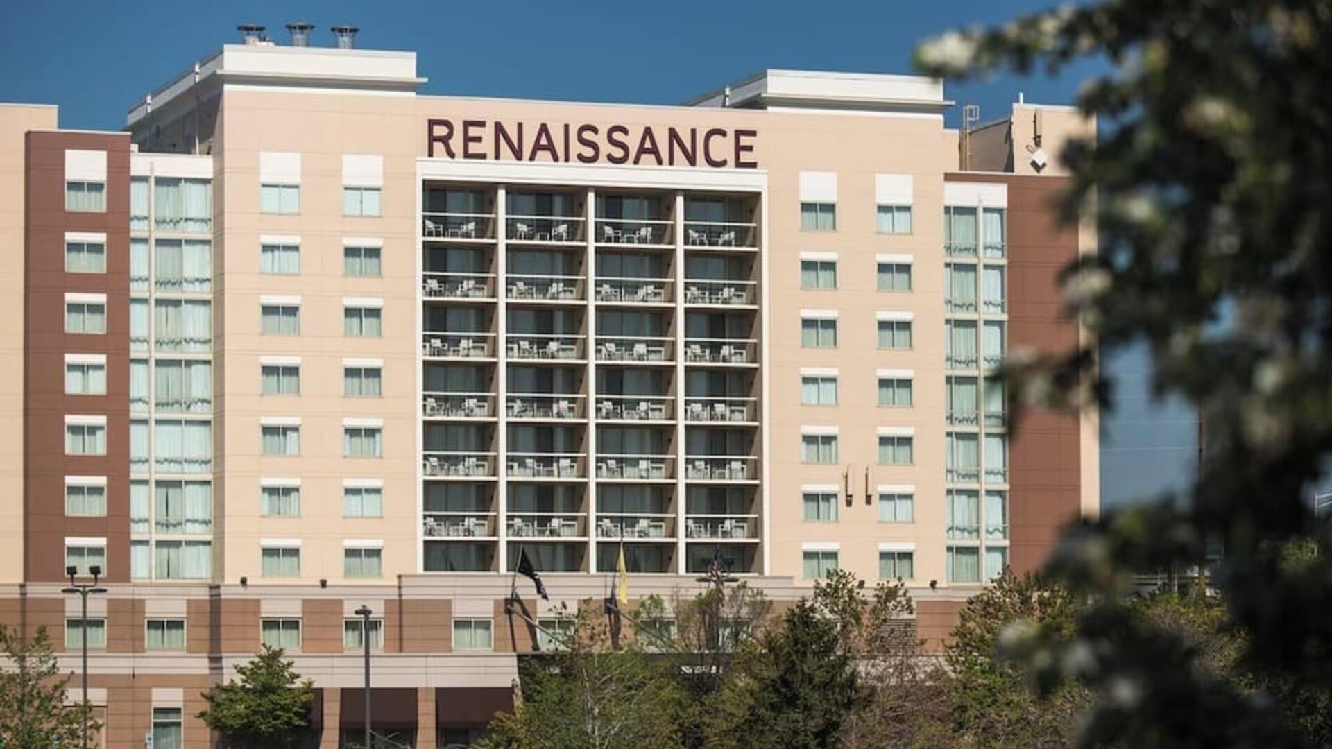 Hotel exterior at Renaissance Meadowlands Hotel.