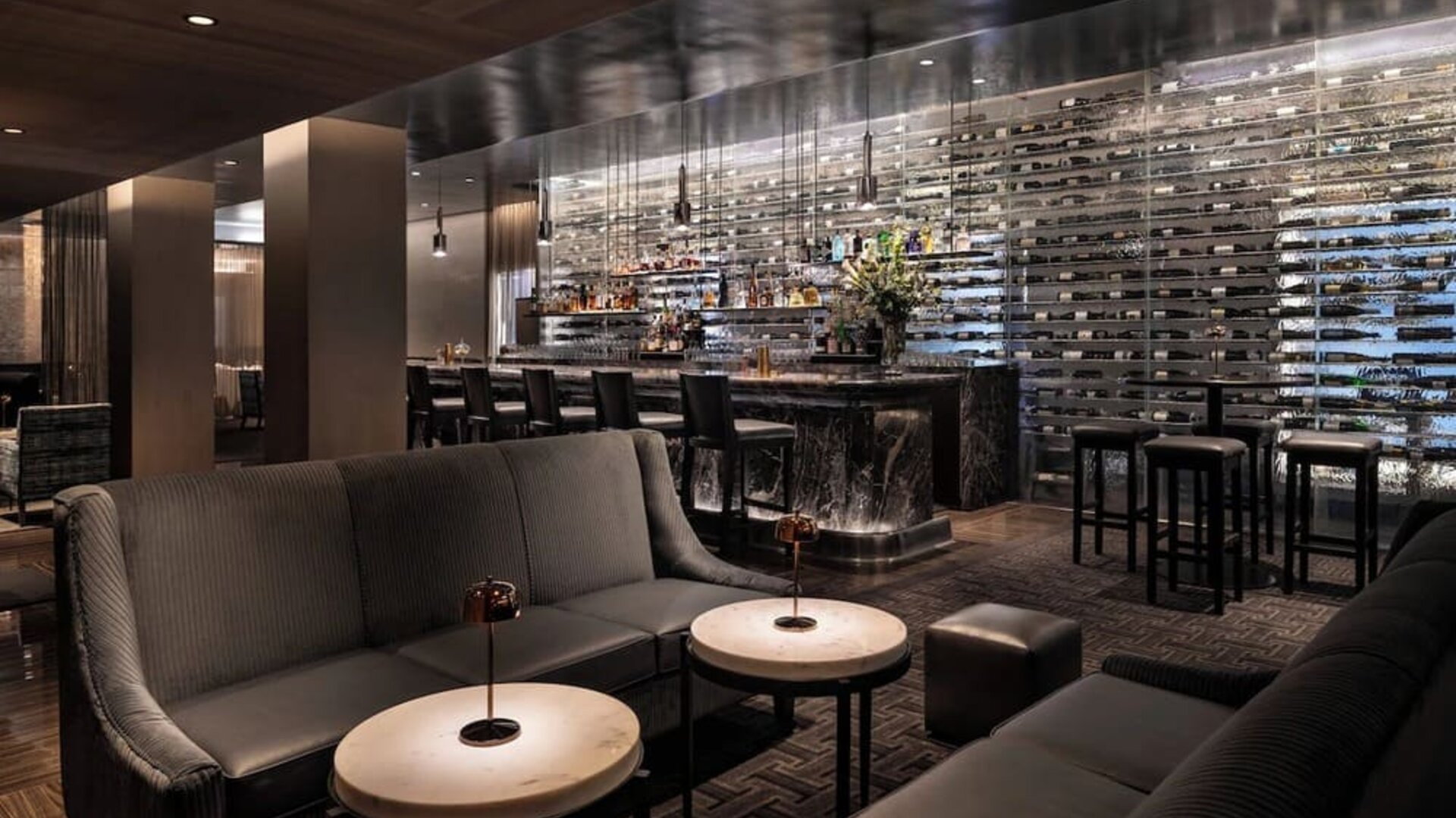 Hotel bar at The Knickerbocker Hotel.